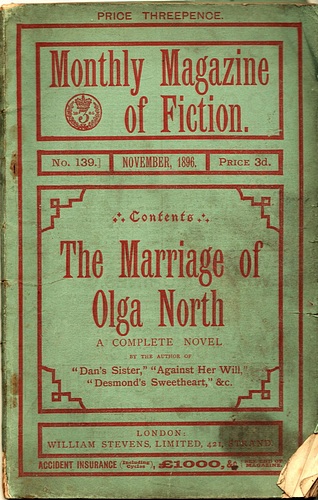 Monthly Magazine of Fiction. No. 139 November 1896. The Marriage of Olga North. A Complete Novel