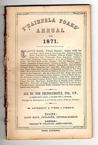 T'Bairnsla Foaks' Annual for 1871 [T' Bairnsla Foaks' Annual for 1871]